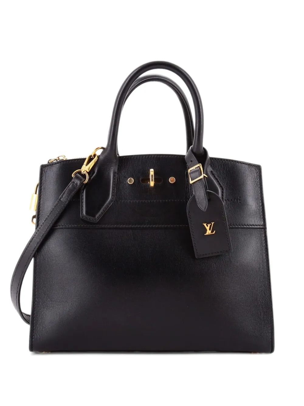 Louis Vuitton Pre-Owned City Steamer Handbag Leather PM satchel - Black