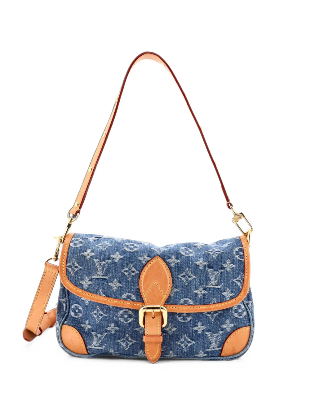 Louis Vuitton Pre-Owned Diane NM Handbag Monogram Denim crossbody bag - Blu