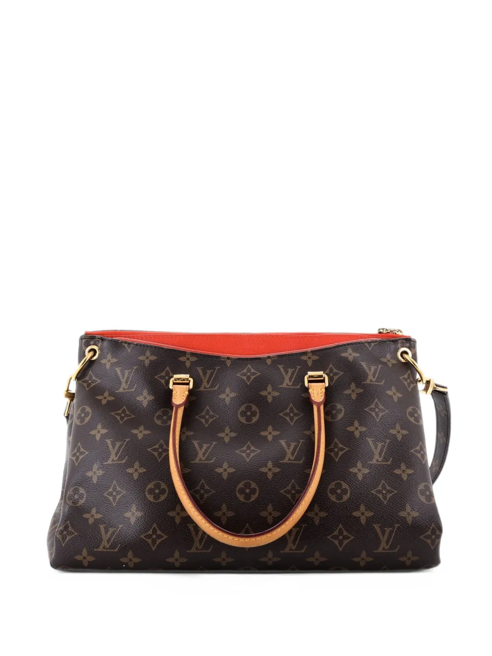 Louis Vuitton Pre-Owned Pallas Tote Monogram Canvas with Leather shoulder bag - Braun