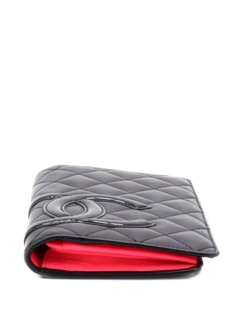 CHANEL Pre-Owned Cambon Bifold Wallet Quilted Lambskin Long small wallets - Schwarz