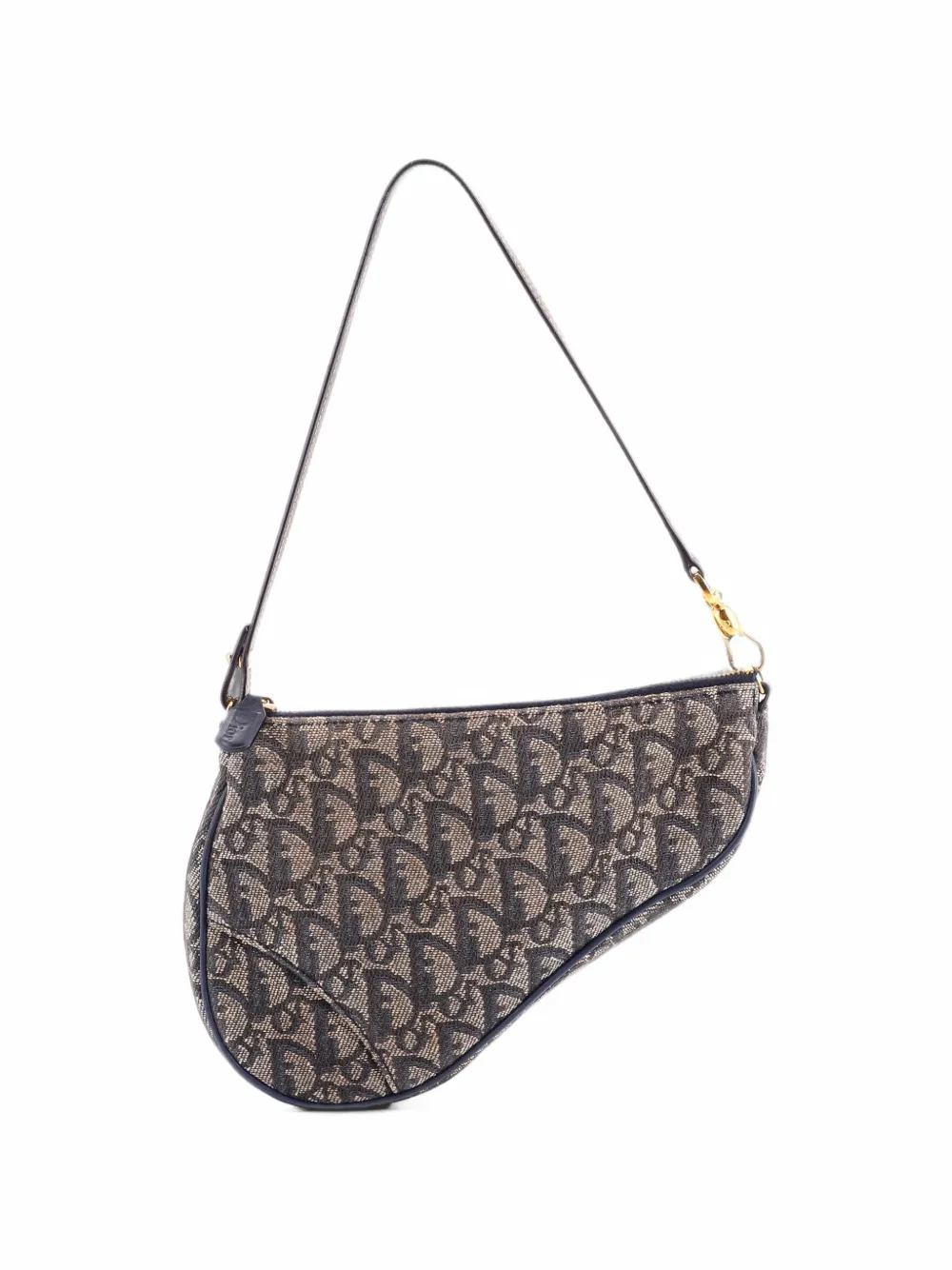 Christian Dior Pre-Owned Vintage Saddle Bag Diorissimo Canvas Mini clutch bag - Blu