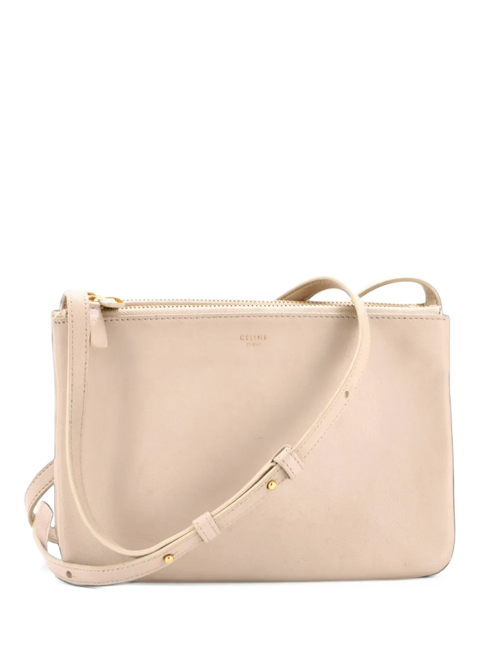 Celine Pre-Owned Trio Leather Small crossbody bag - Nude