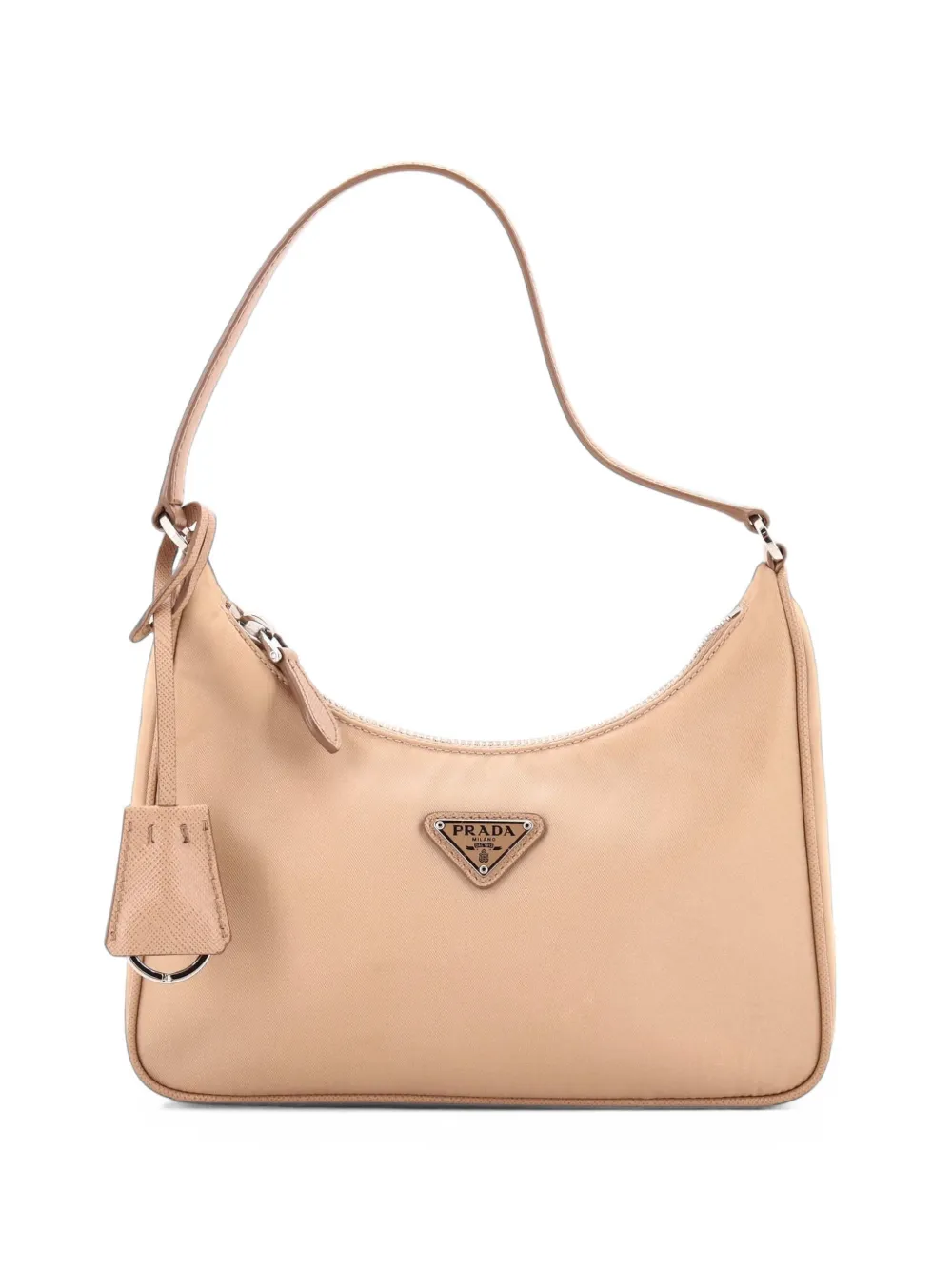 Prada Pre-Owned Re-Edition 2005 Tessuto with Saffiano Leather Mini hobo bag - Toni neutri