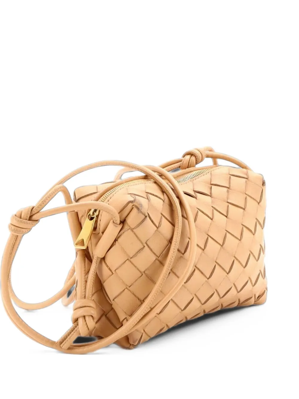 Bottega Veneta Pre-Owned Loop Intrecciato Nappa Mini crossbody bag - Nude