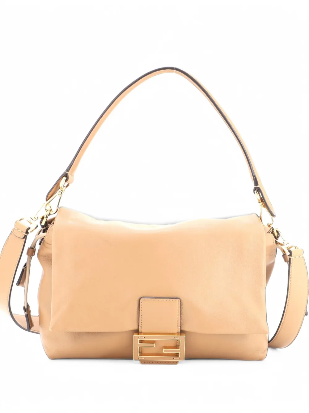 Fendi Pre-Owned Mama Baguette Bag Leather Medium shoulder bag - Braun