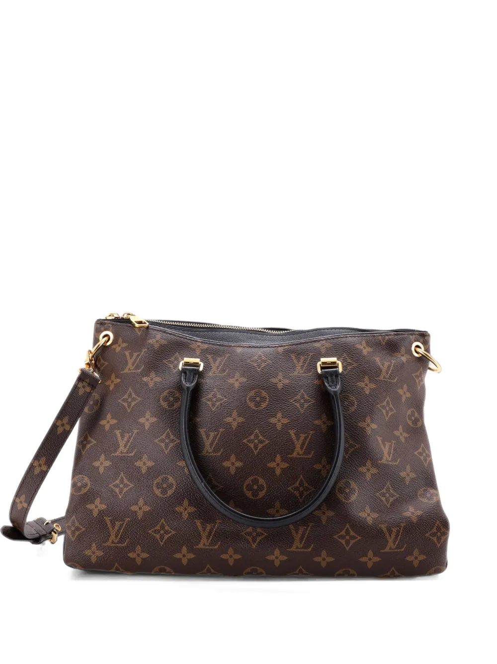 Louis Vuitton Pre-Owned Pallas Tote Monogram Canvas with Leather shoulder bag - Schwarz