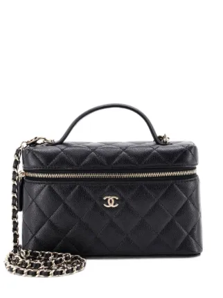 CHANEL Pre-Owned クラシック トップハンドル スリム バニティケース