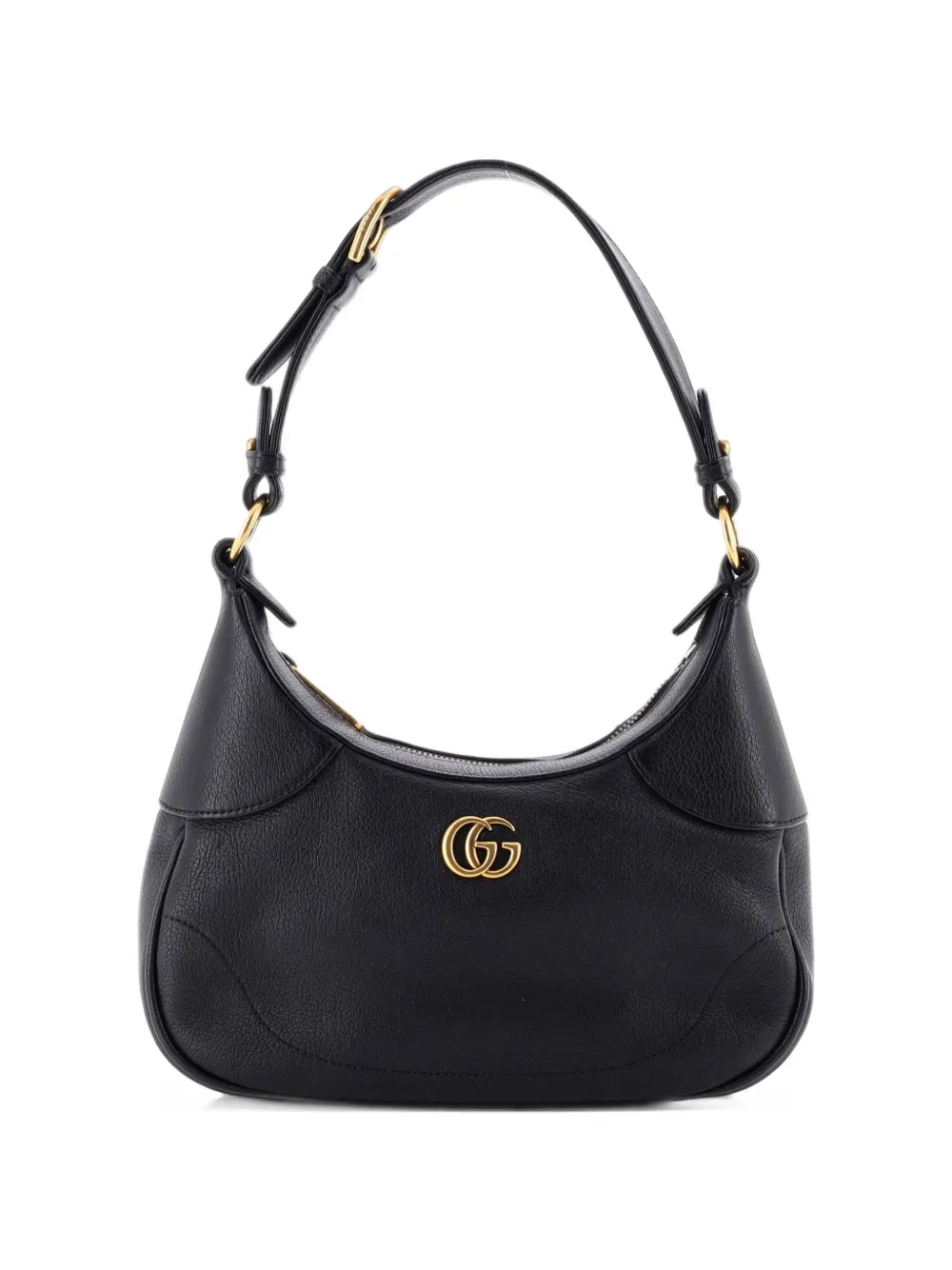 Gucci Pre-Owned Aphrodite Zip Shoulder Bag Leather Small hobo bag - Nero