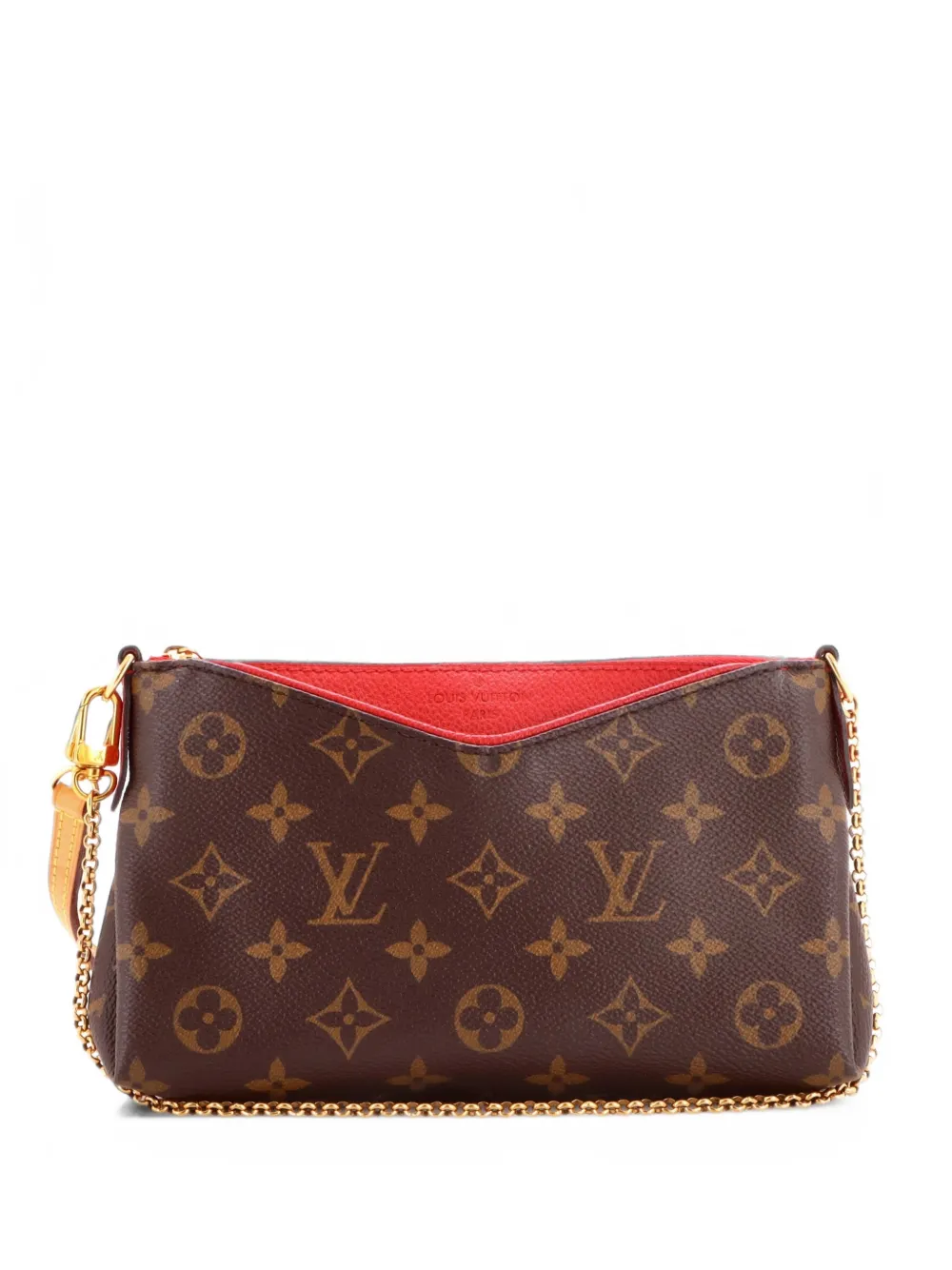 Louis Vuitton Pre-Owned Pallas Monogram Canvas with Leather clutch bag - Rot
