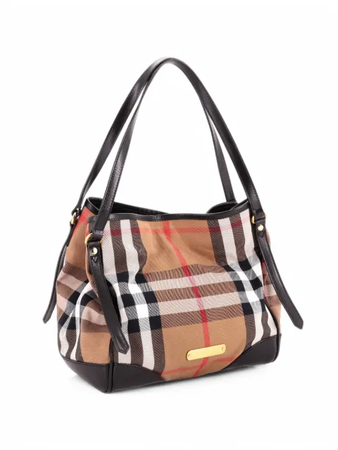 Burberry Pre-Owned tote Canterbury pequeña de lona House Check