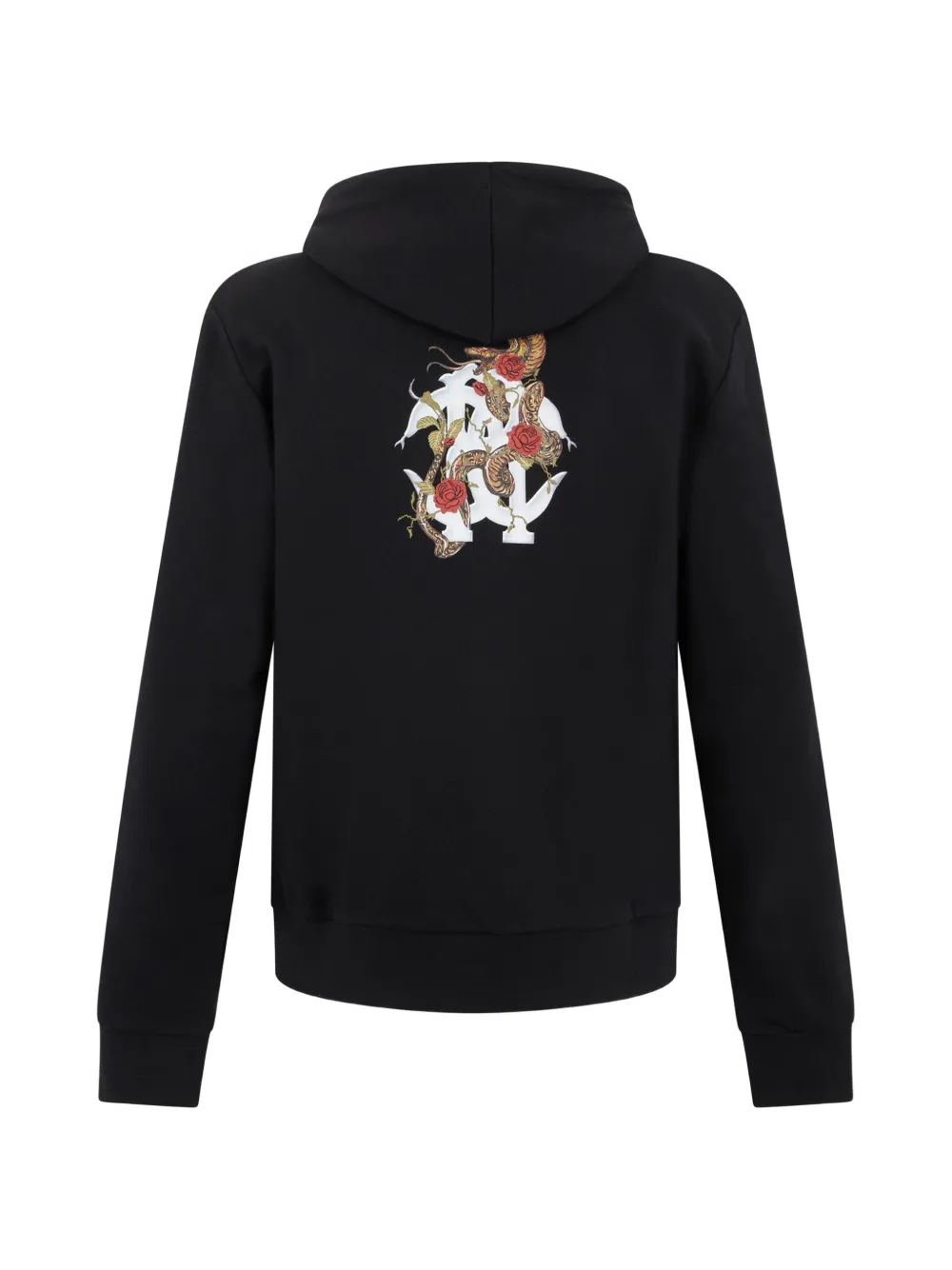 Roberto Cavalli logo-print zip-up hoodie Zwart