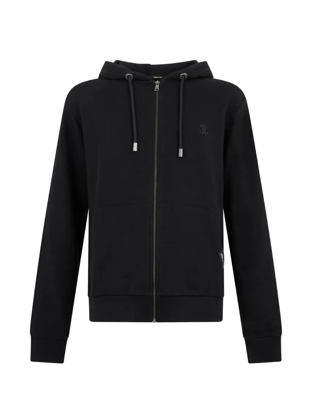 Roberto Cavalli logo-print zip-up hoodie Zwart