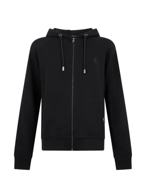 Roberto Cavalli logo-print zip-up hoodie