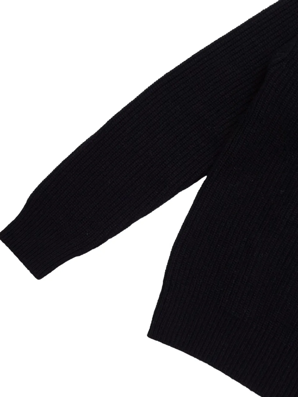 Diana Studio ribbed-knit crew-neck sweater Zwart