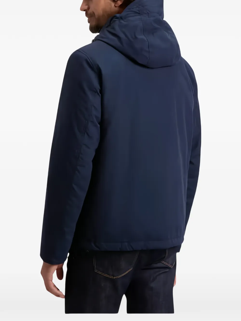 Woolrich hooded wool jacket Blauw