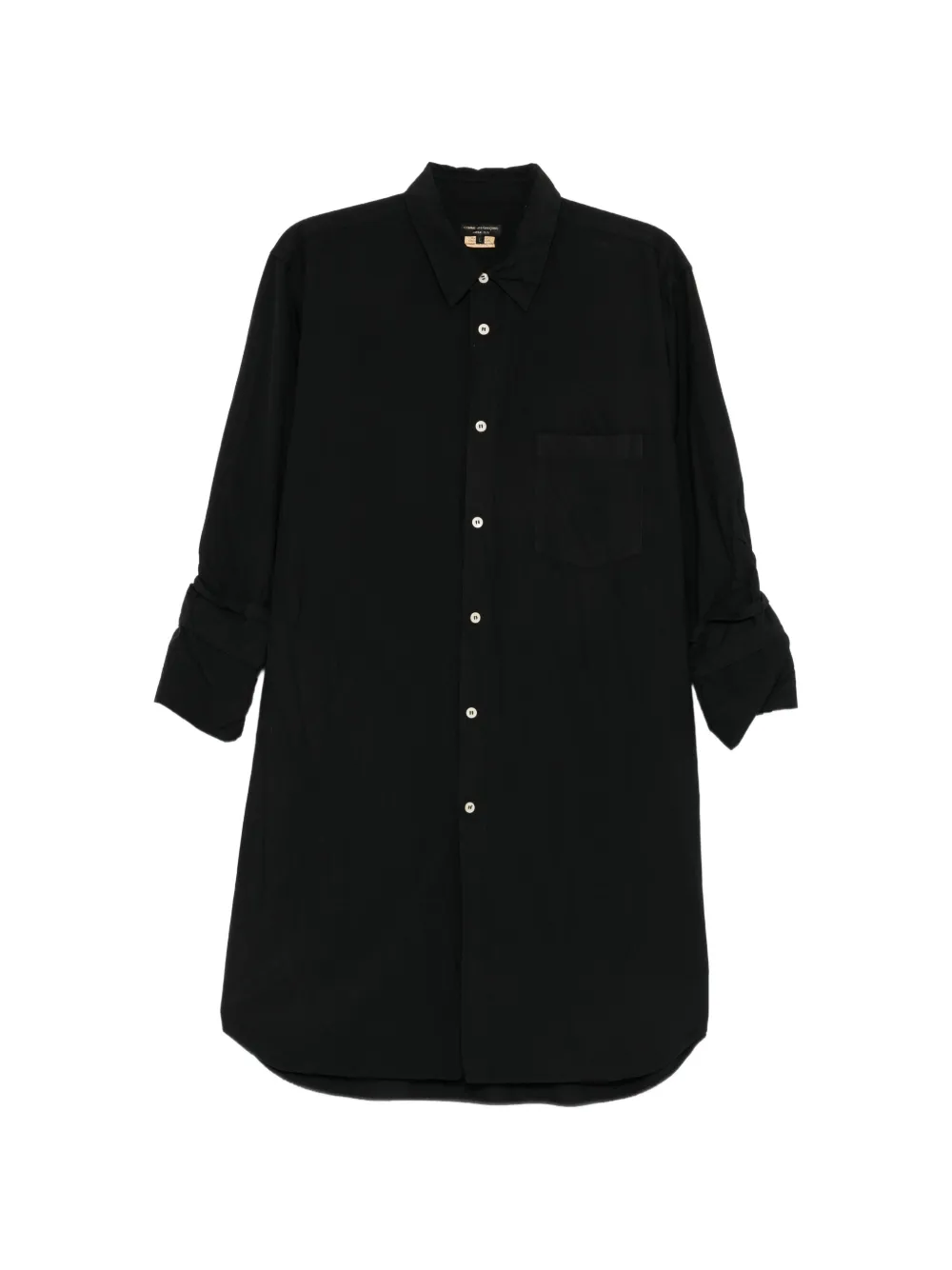 Comme des Garçons Homme Plus folded-cuff longline shirt - Black