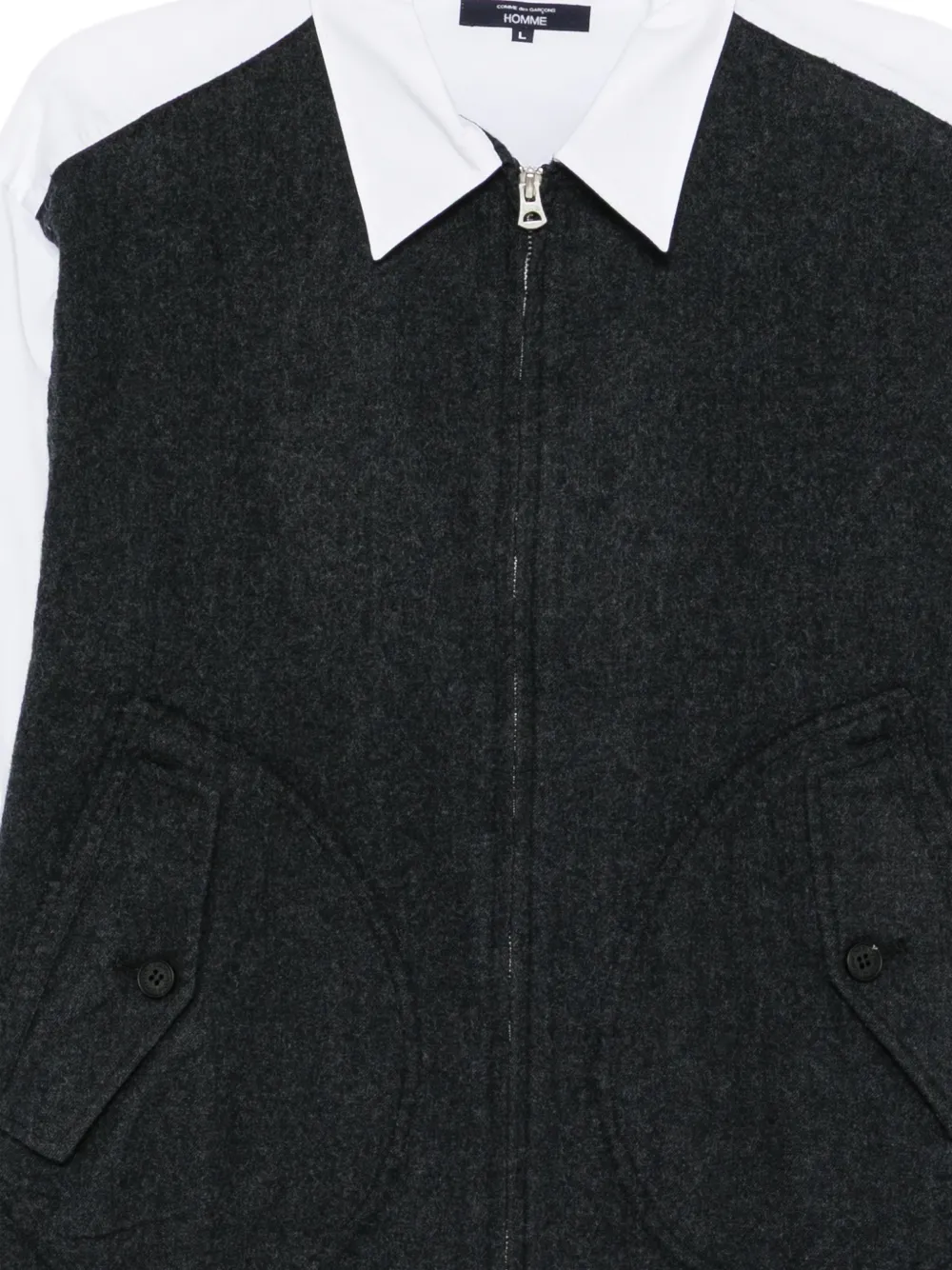 Comme des Garçons Homme panelled shirt Wit