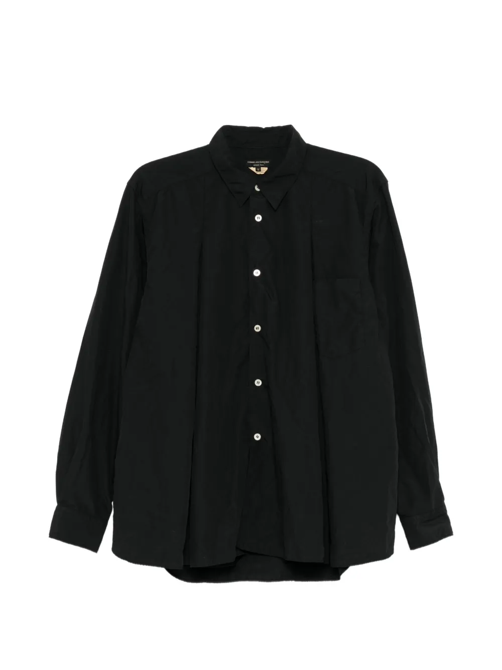 Comme des Garçons Homme Plus pleated long-sleeve T-shirt - Black