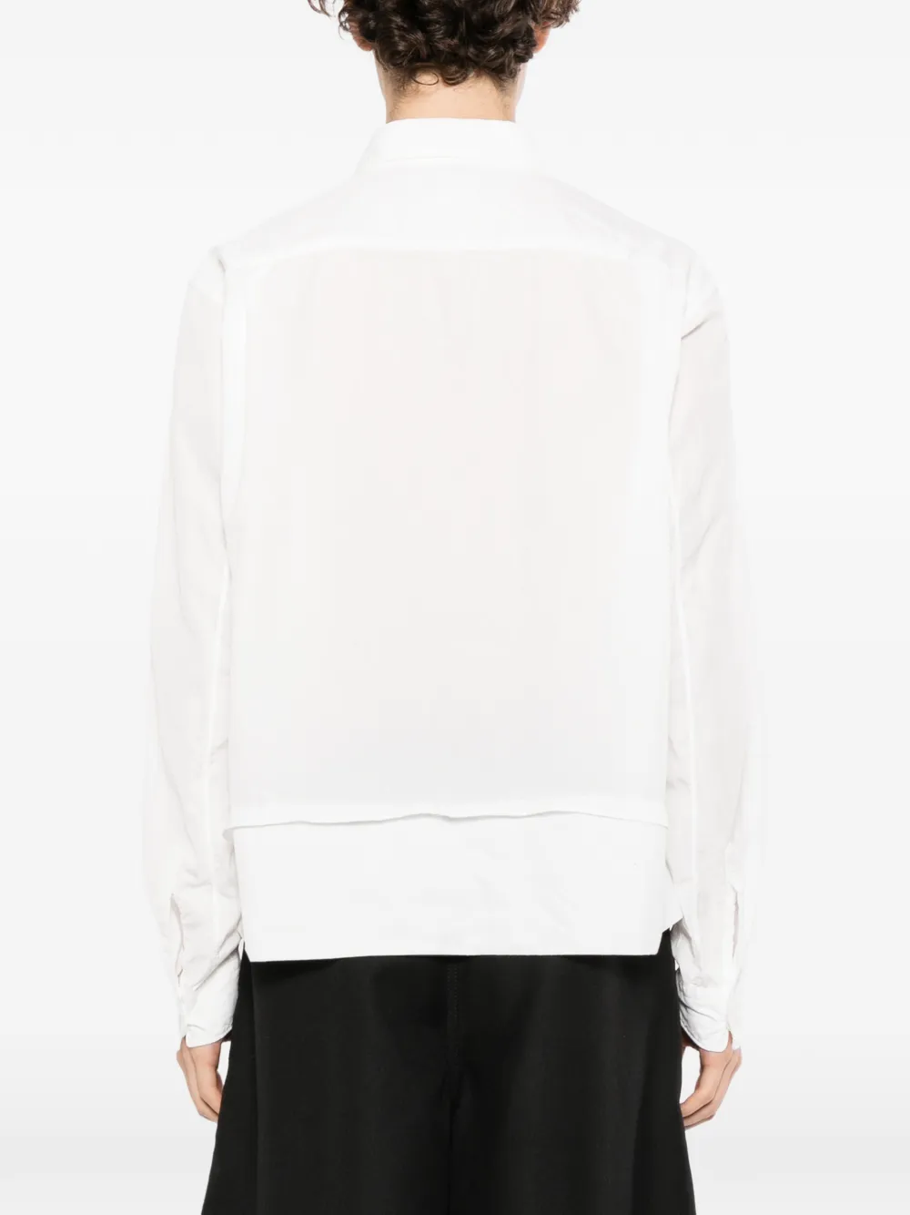 Comme des Garçons Homme Plus Gelaagd overhemd Wit