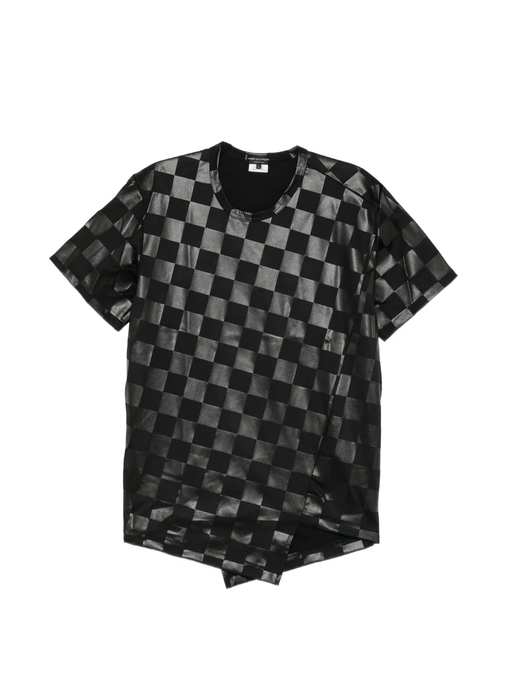 Comme des Garçons Homme Plus checkered T-shirt Zwart