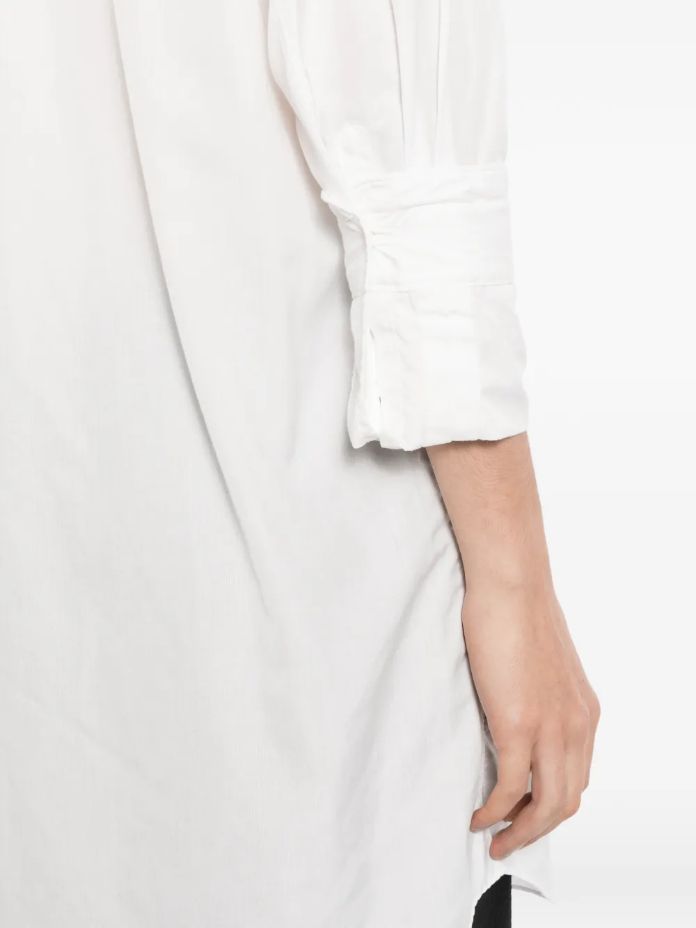Comme des Garçons Homme Plus folded-cuff longline shirt Wit