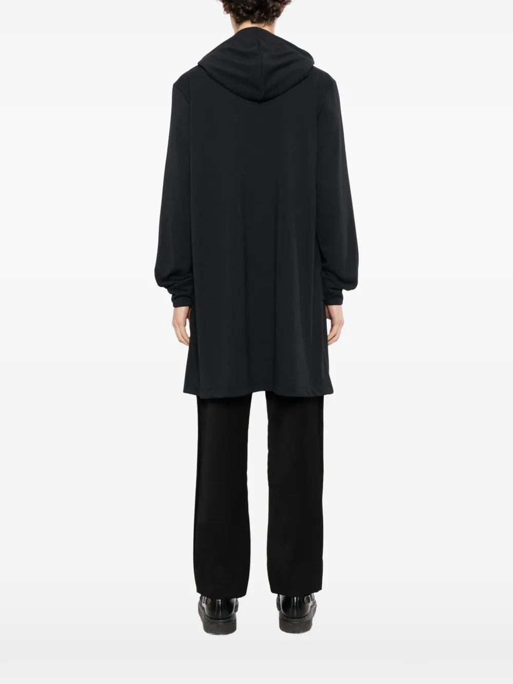 Comme des Garçons Homme Plus Gelaagde hoodie met rits Zwart