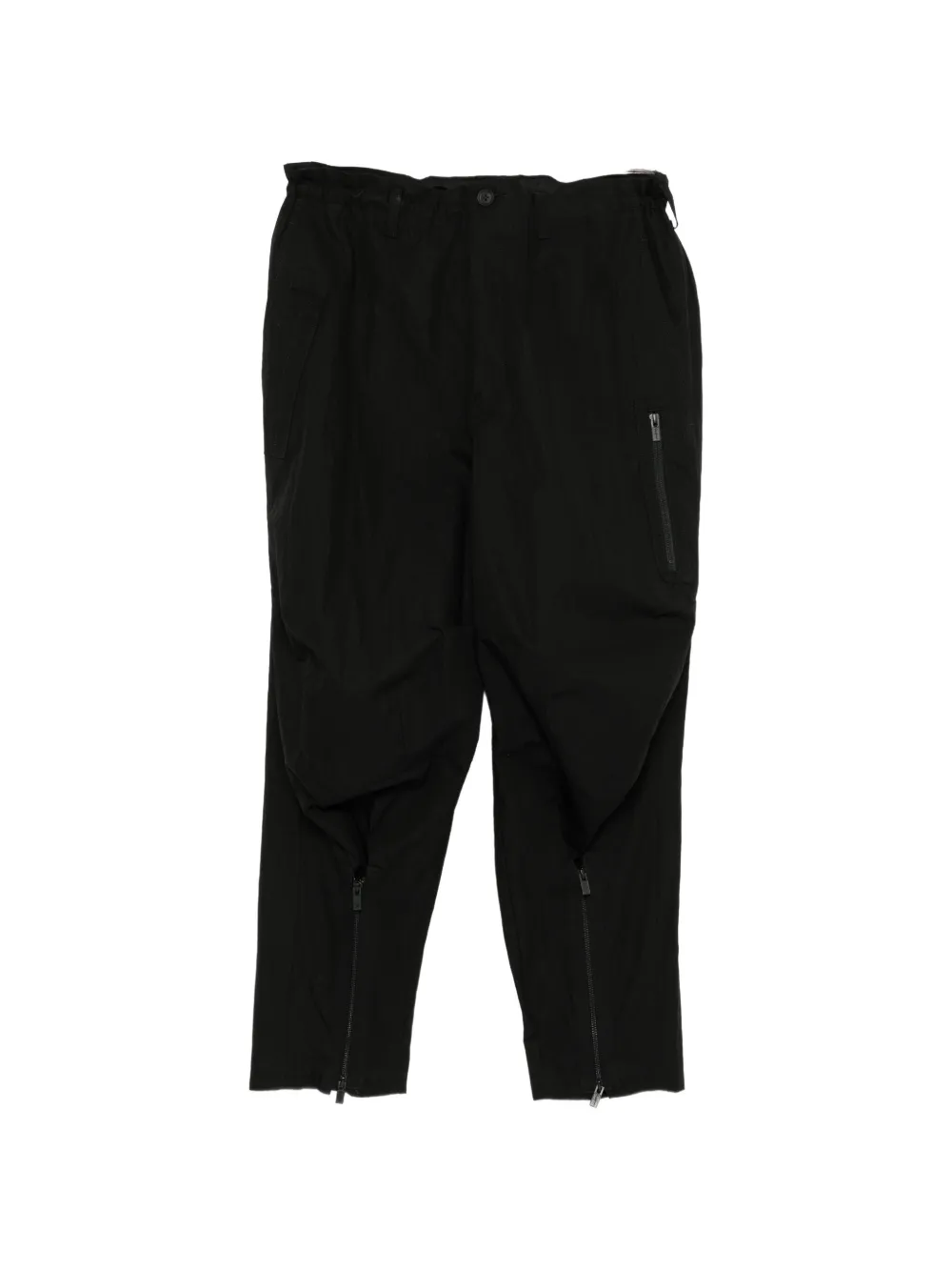 Yohji Yamamoto Weather hem-zip trousers - Nero