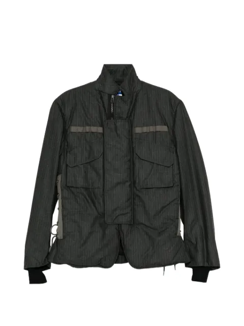 Junya Watanabe MAN pinstripe-pattern padded military jacket