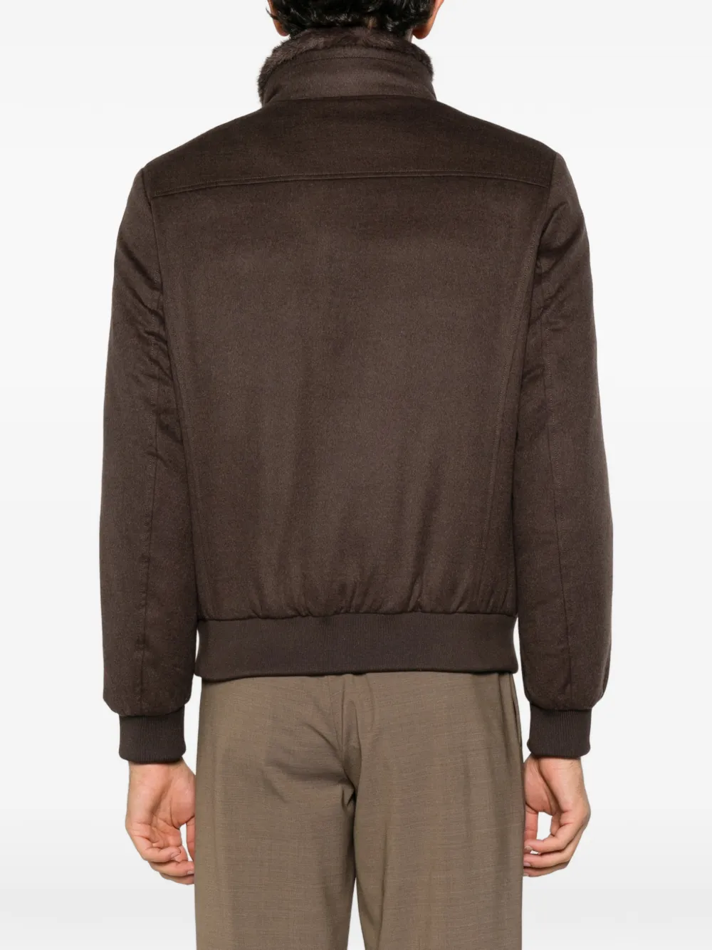 ON THE BUND faux-fur collar bomber jacket Bruin