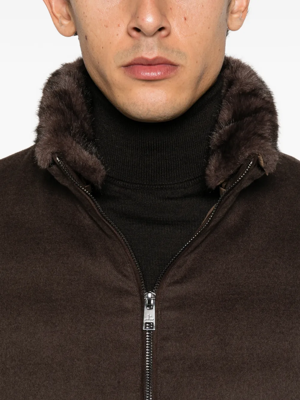 ON THE BUND faux-fur collar bomber jacket Bruin
