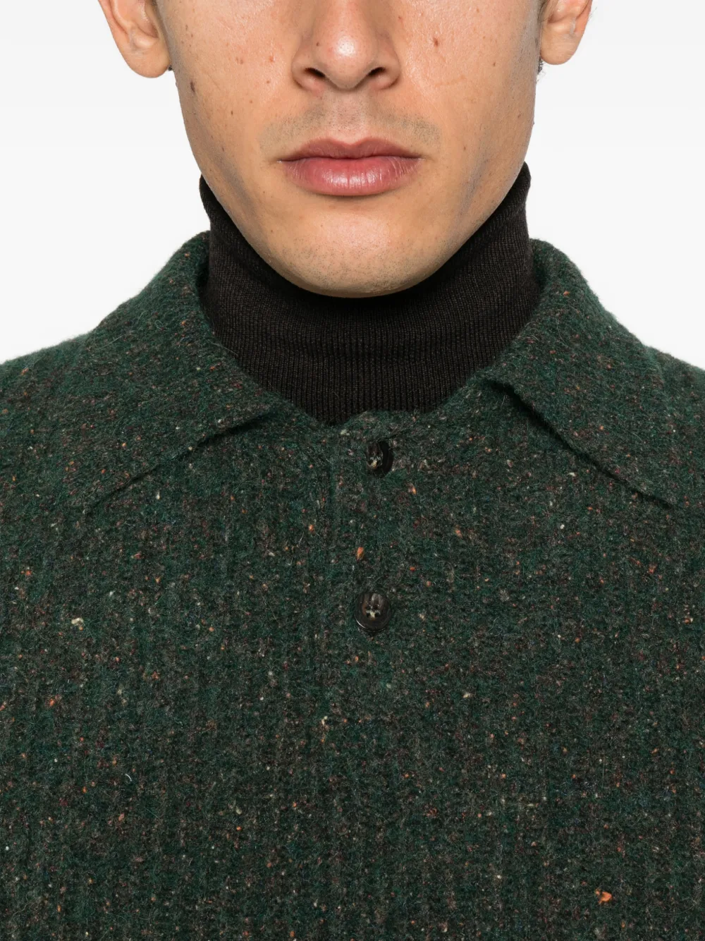 AMARANTO polo-collar sweater Groen