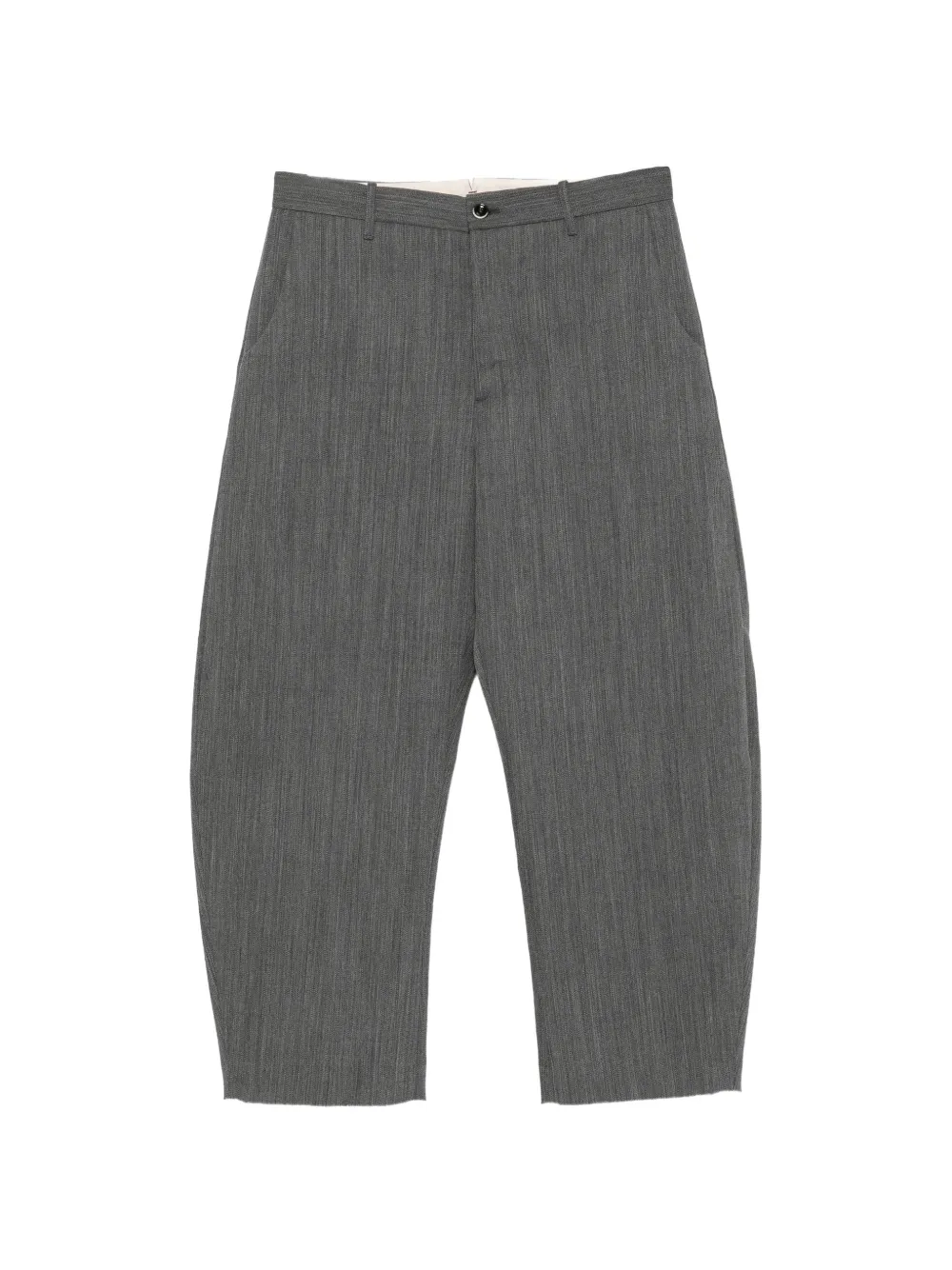 Nine In The Morning herringbone-pattern tapered trousers Grijs