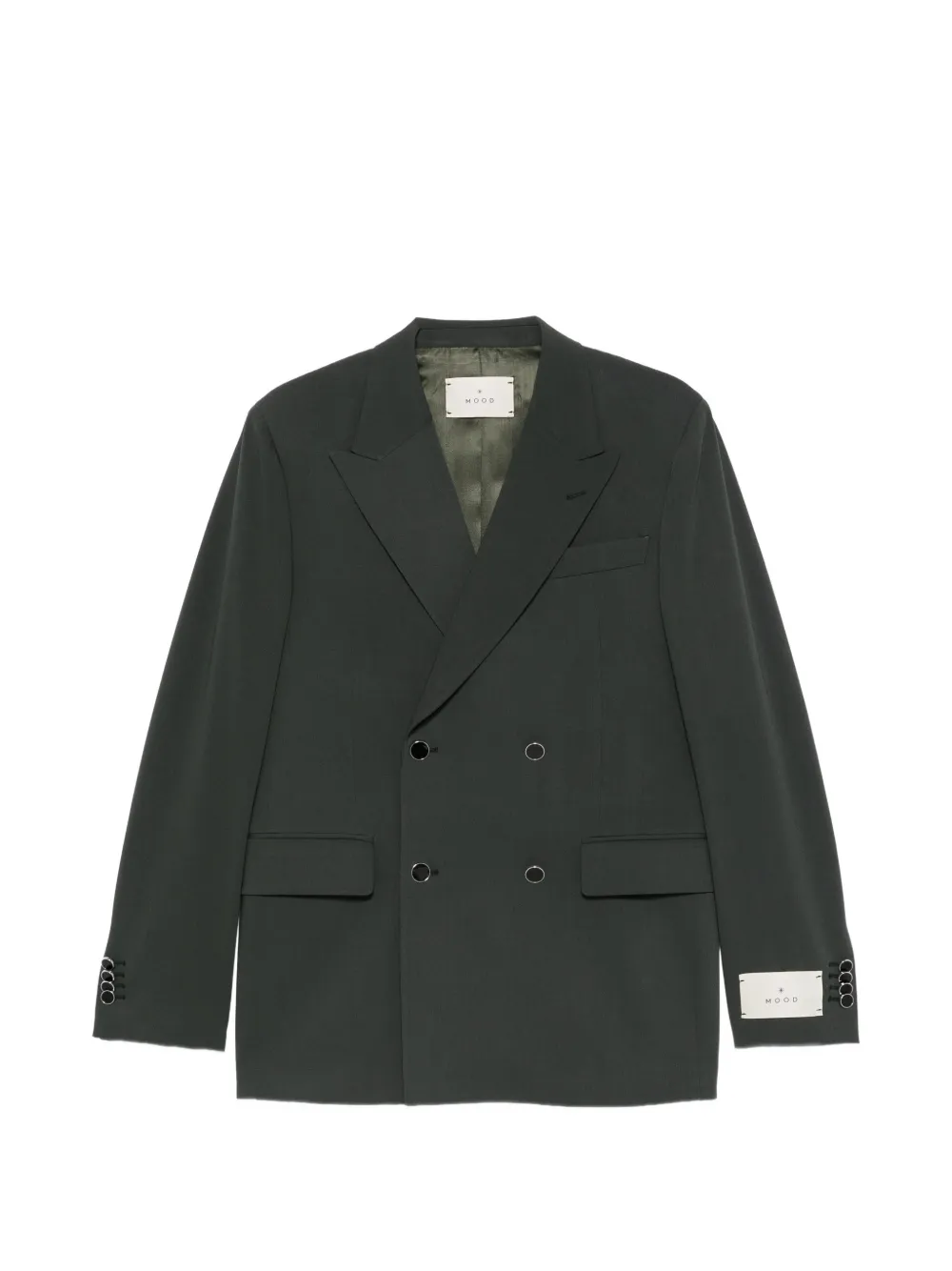 Mood double-breasted peak-lapel suit - Verde
