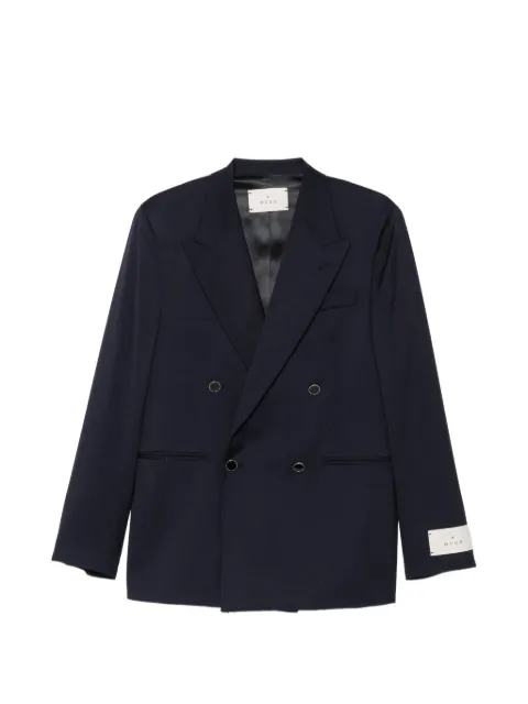 Mood double-breasted peak-lapel blazer