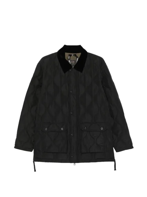 Taion quilted velvet-collar jacket