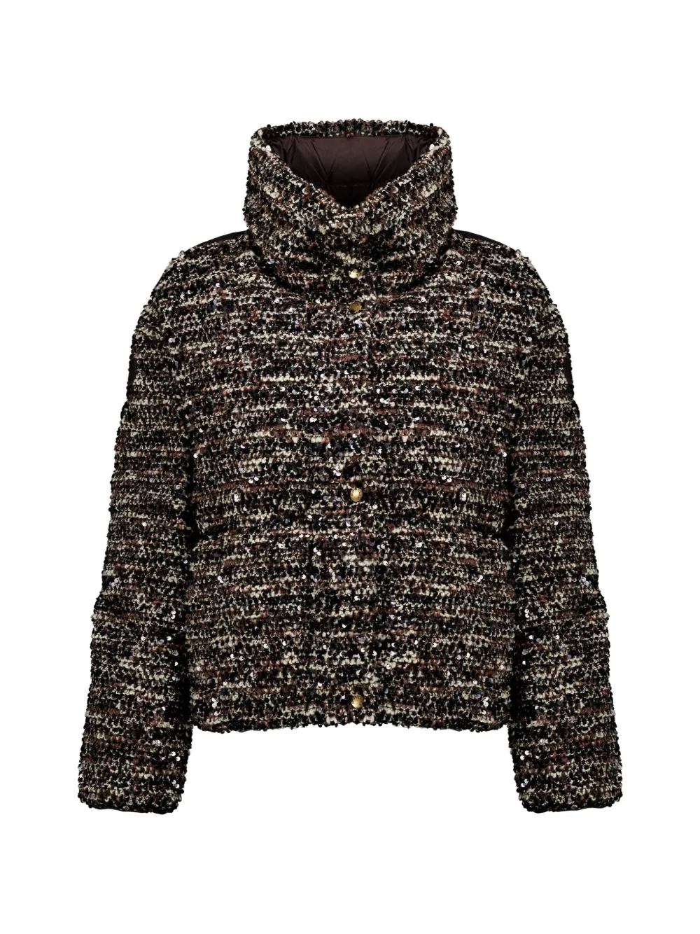 Moncler Poetique 2-in-1 short sequin down jacket Bruin