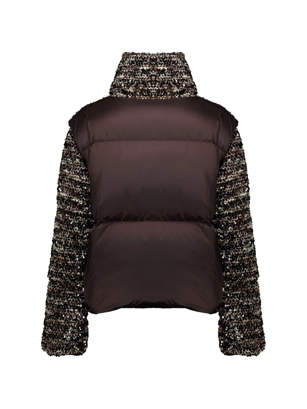 Moncler Poetique 2-in-1 short sequin down jacket Bruin