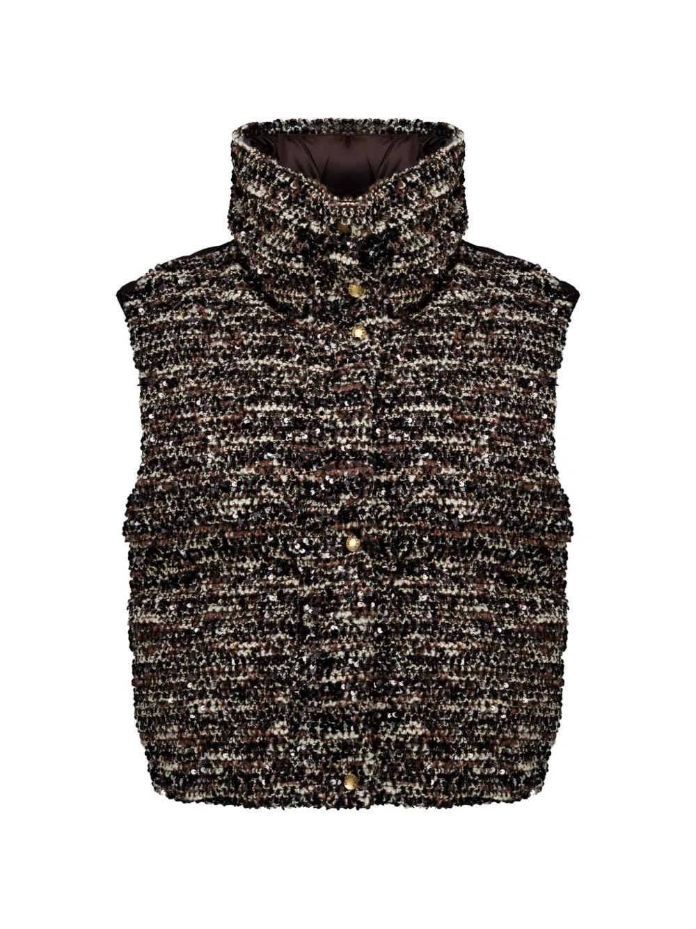 Moncler Poetique 2-in-1 short sequin down jacket Bruin