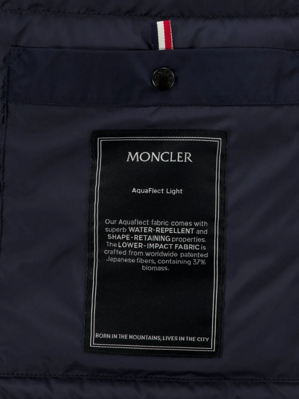 Moncler Okefen hooded long down parka Blauw