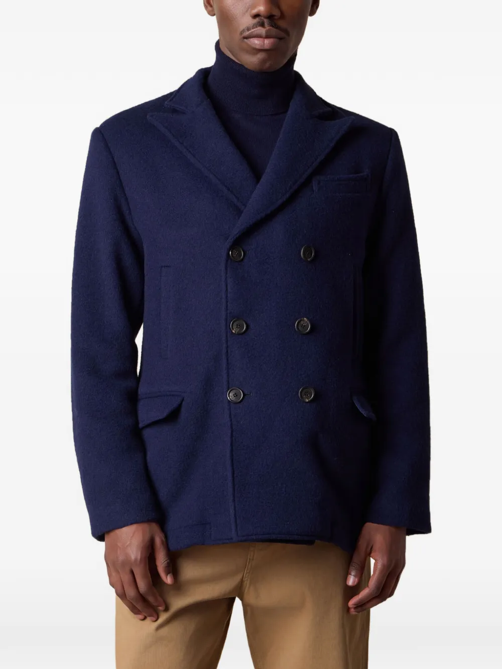 Brooks Brothers double-breasted peacoat - Blu
