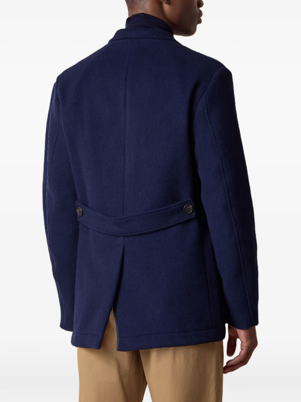 Brooks Brothers double-breasted peacoat Blauw