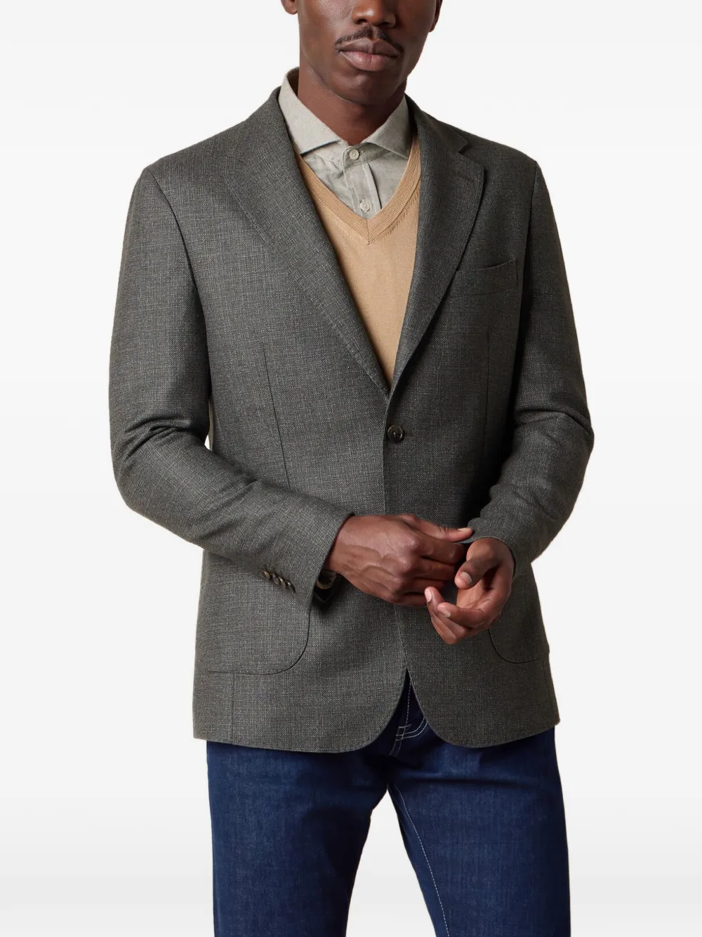 Brooks Brothers notch-lapel blazer Grijs