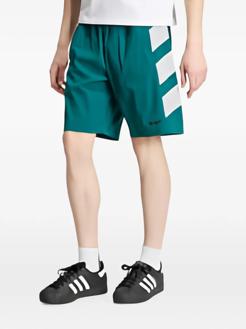 adidas Adicolor double blocked shorts - Grün
