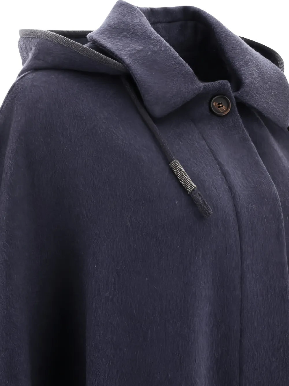 Brunello Cucinelli hooded coat Blauw