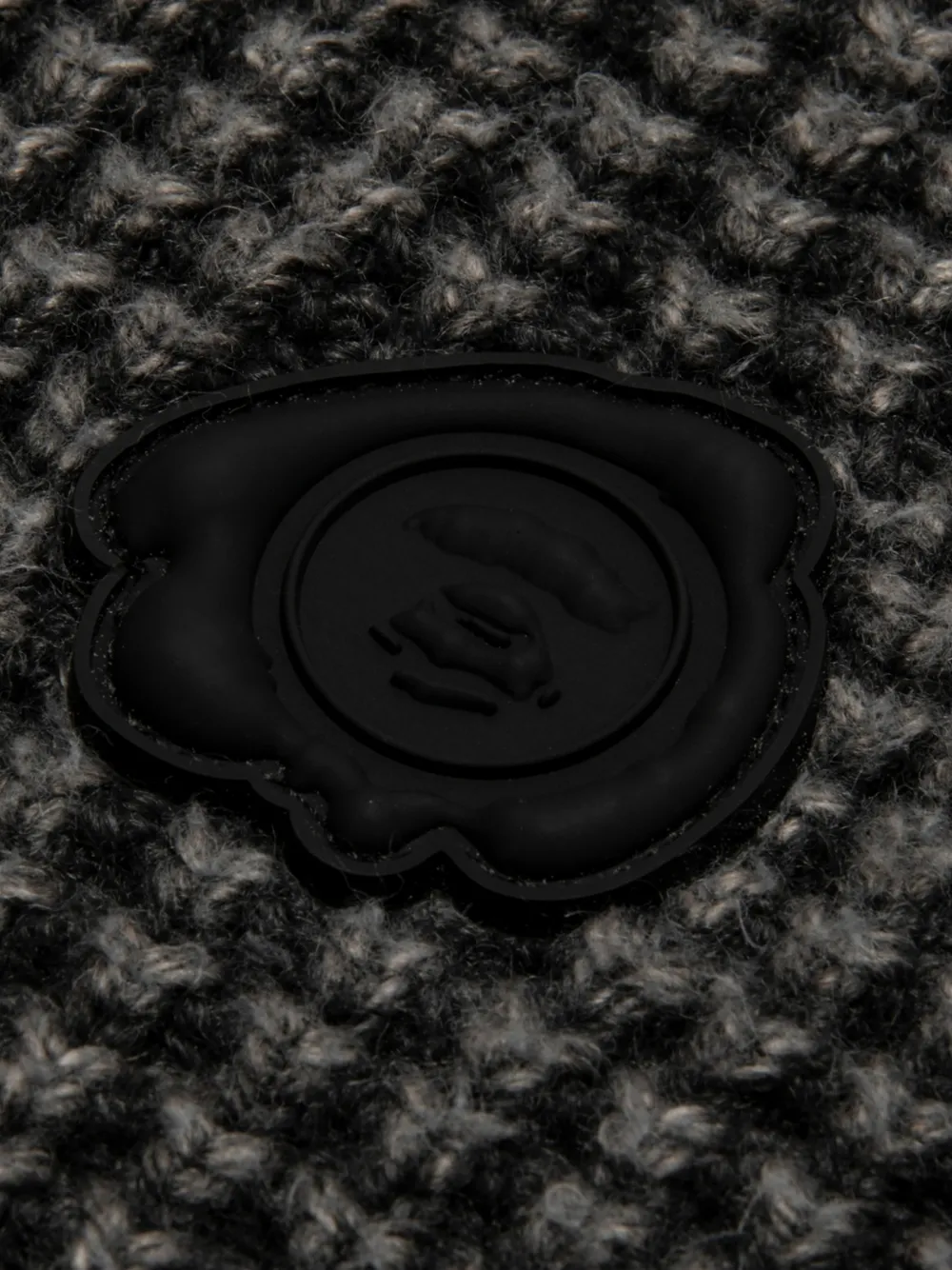 AAPE BY *A BATHING APE Wafelgebreide trui met logopatch Zwart