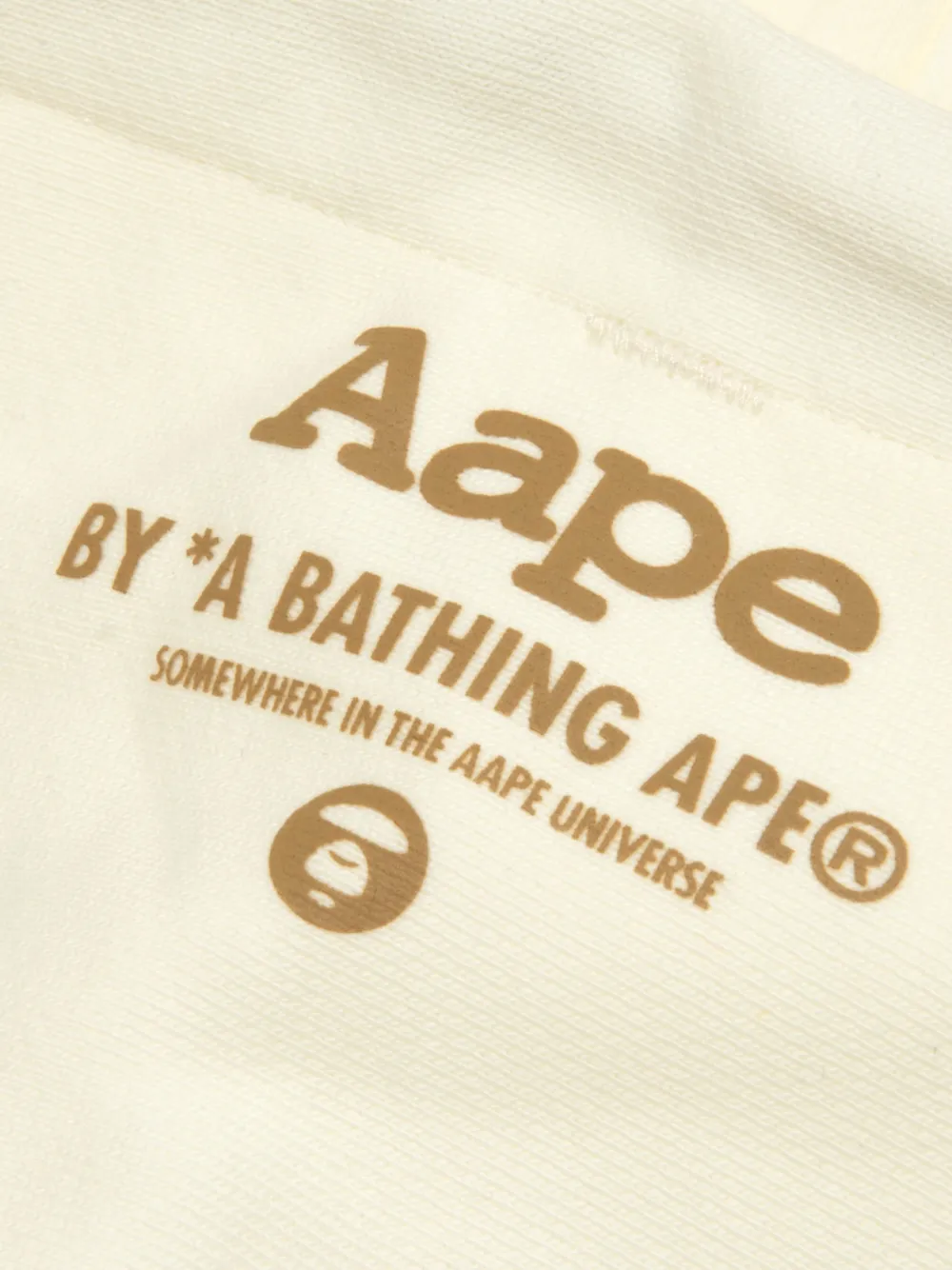 AAPE BY *A BATHING APE lace-heart print hoodie Beige