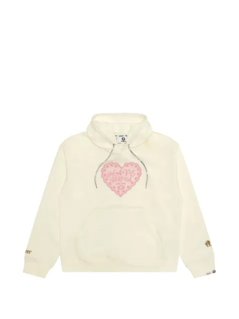 AAPE BY *A BATHING APE® lace-heart print hoodie