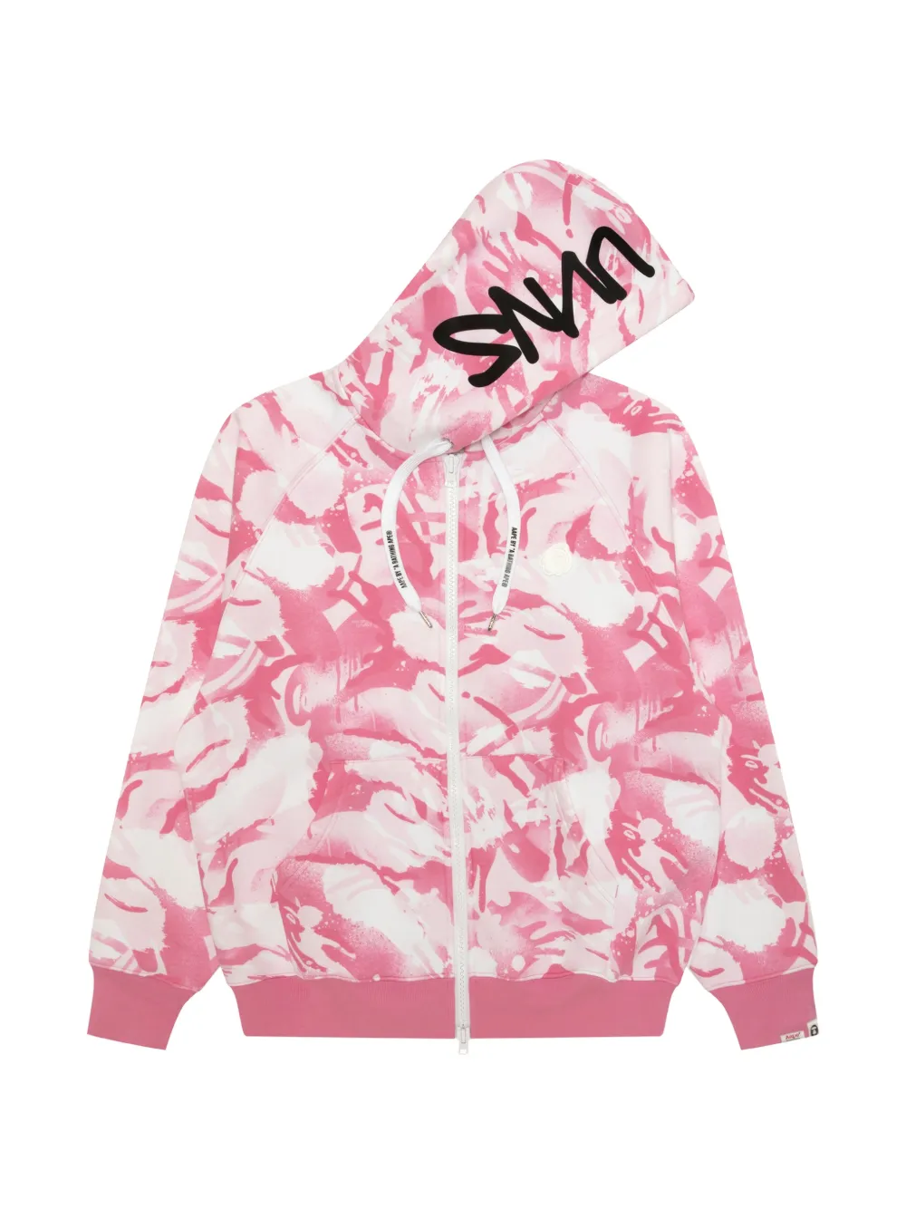 AAPE BY *A BATHING APE® camouflage-print zip-up hoodie - Rosa