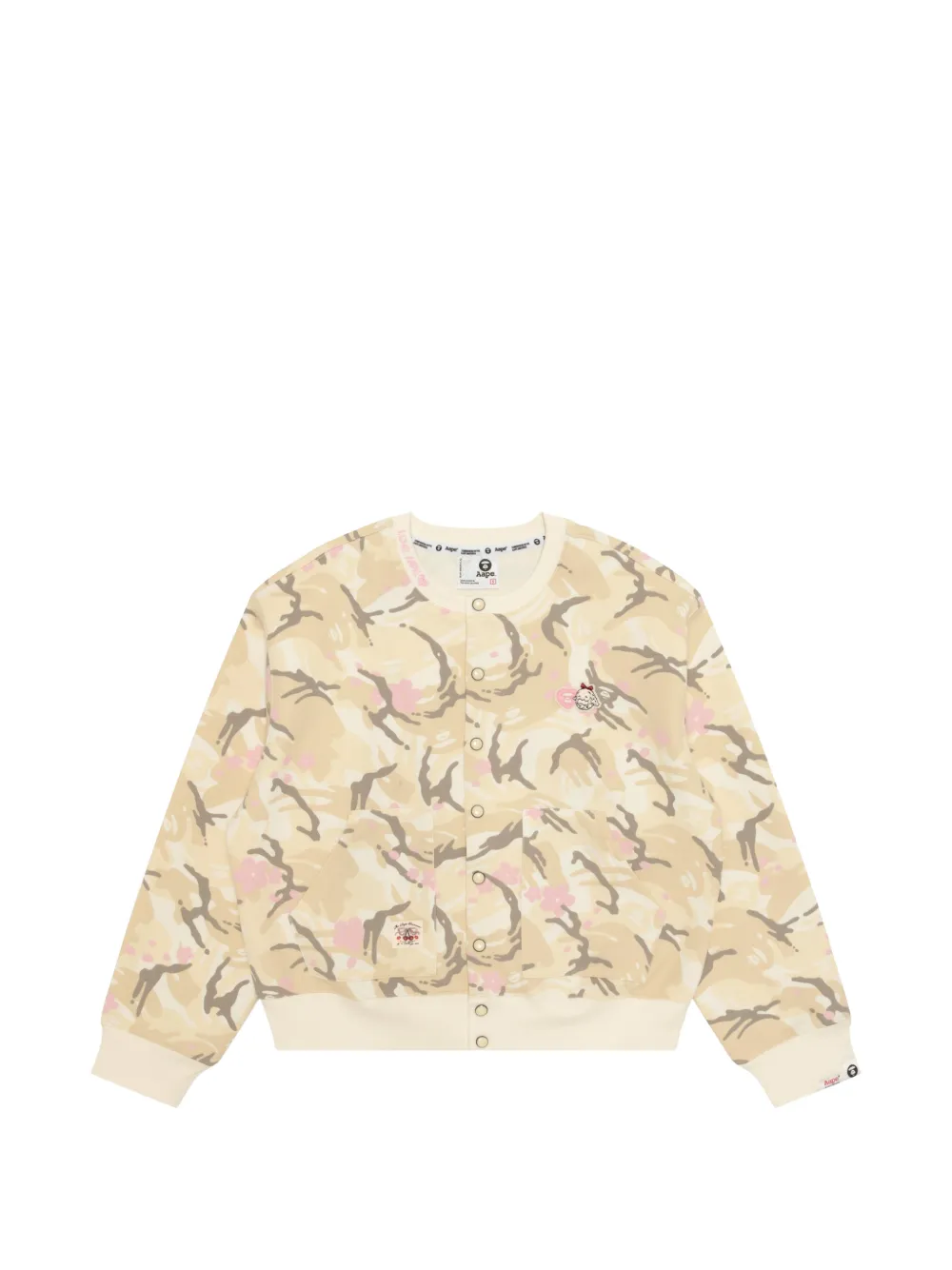 AAPE BY *A BATHING APE® camouflage-print logo-patch sweater - Toni neutri