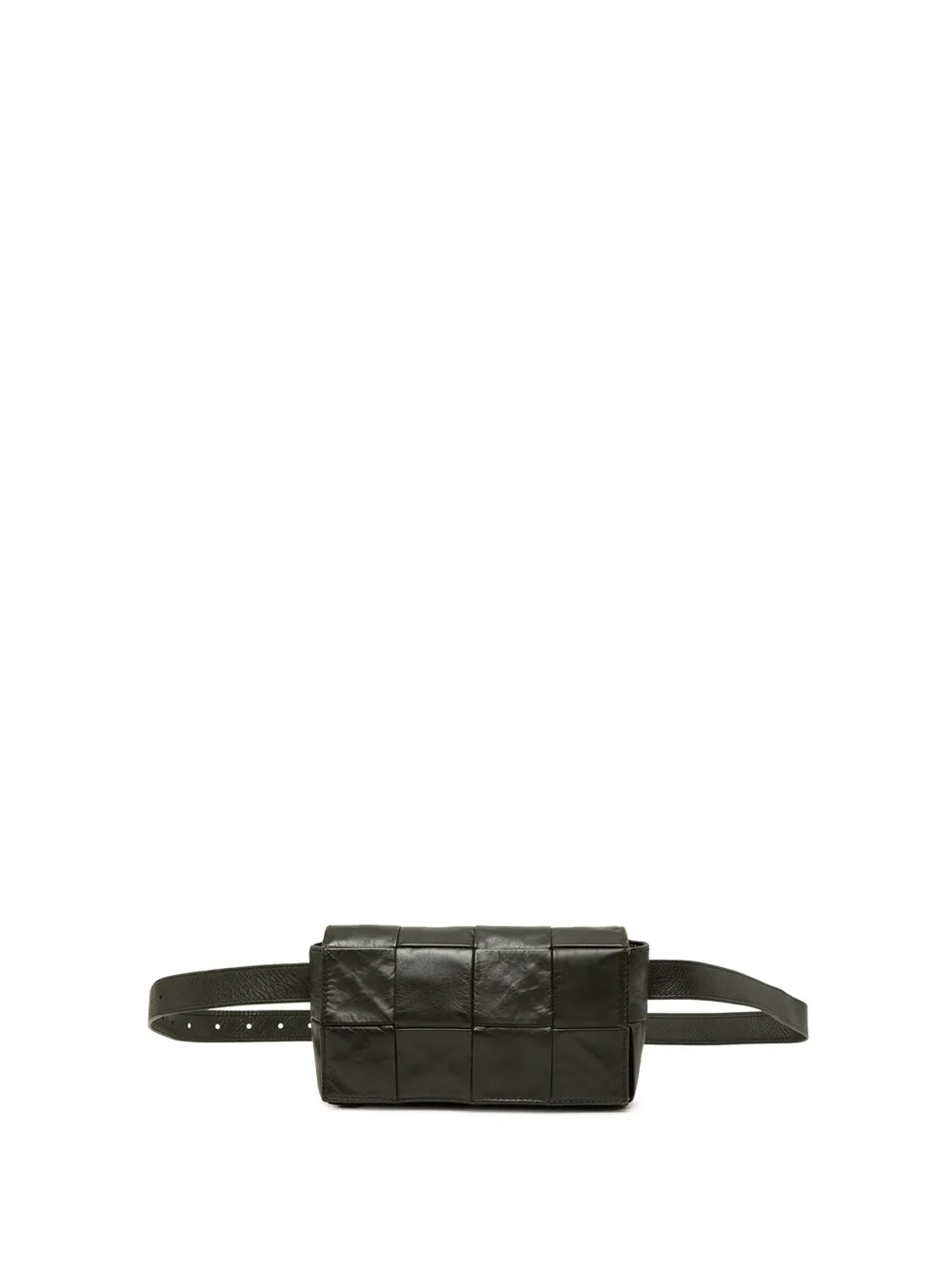 Bottega Veneta Pre-Owned 2012-2026 Paper Calfskin Intrecciato Cassette belt bag - Black